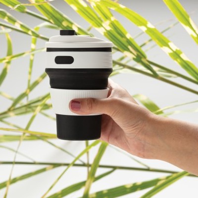 Taza promocional plegable de silicona